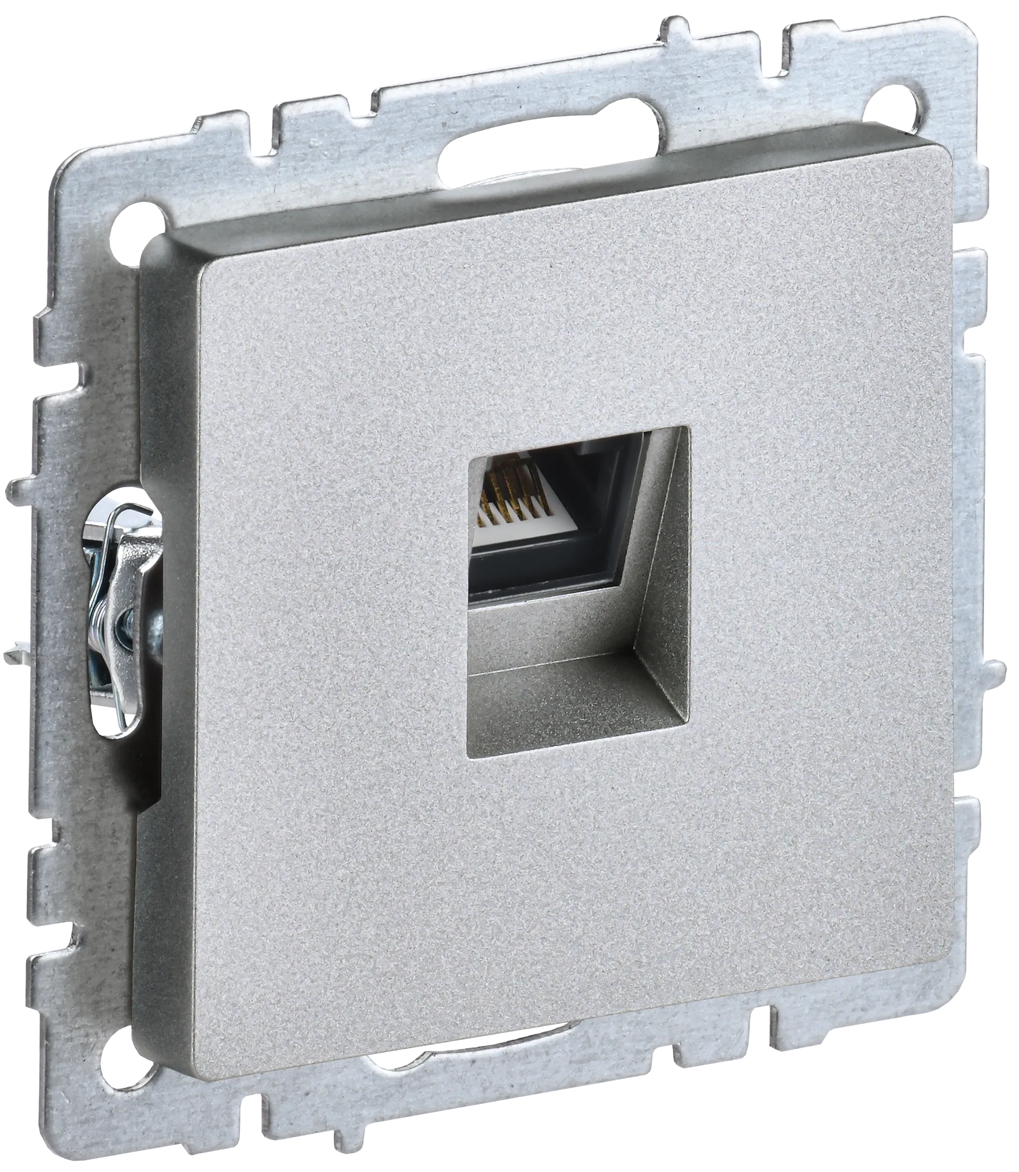 BRITE Розетка компьютерная RJ45 кат.5E РК10-БрА алюминий IEK