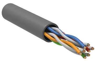 Витая пара U/UTP кат.5E 24AWG 4 пары LSZH нг(А)-HF 1м серый РФ/Т GENERICA