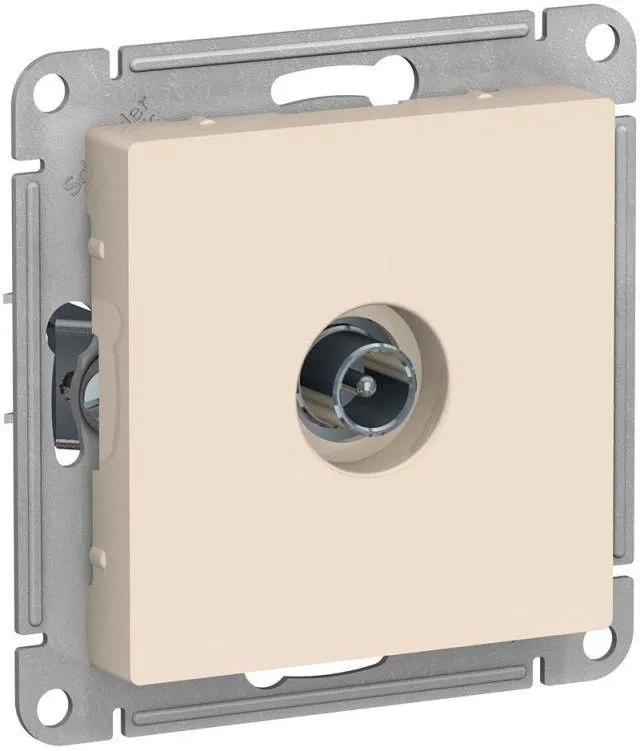 Розетка телевизионная проходная TV AtlasDesign 4дБ механизм беж. SE ATN000292