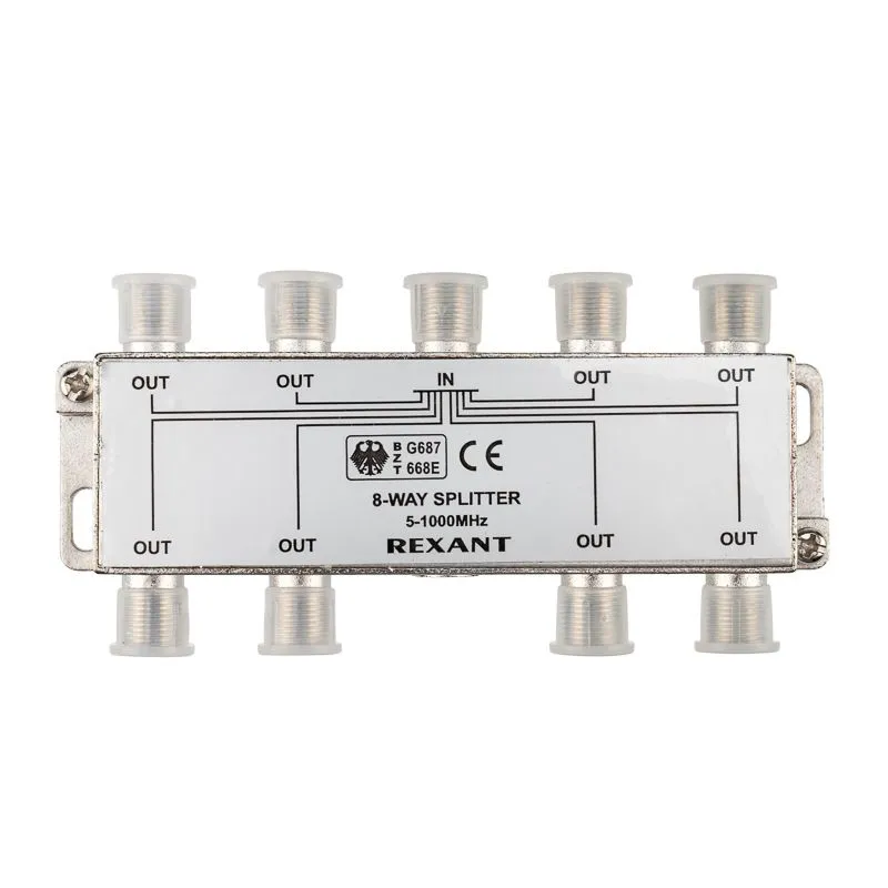 Делитель ТВх8 под F-разъем, 5-1000МГц REXANT - Фото 3