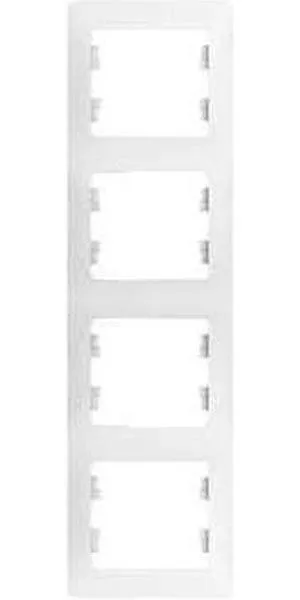 Рамка 4-м Glossa вертикал. бел. SE GSL000108