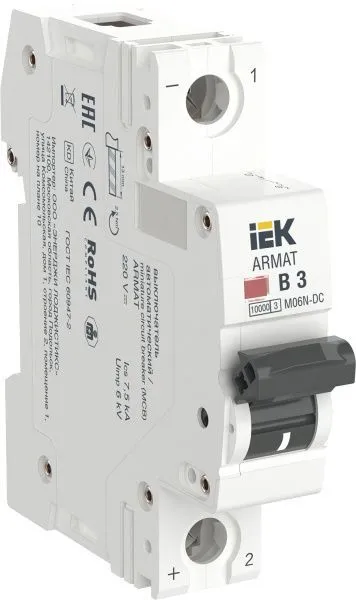 ARMAT Автоматический выключатель M06N-DC 1P B 3А IEK AR-M06N-1-B003DC