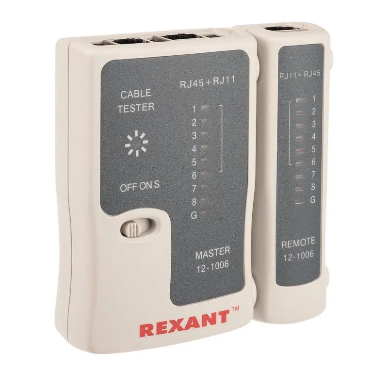 Тестер кабеля RJ-45+RJ-11 468 REXANT 12-1006