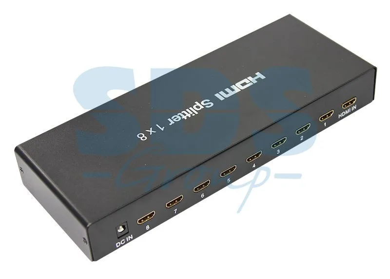 Делитель гнездо HDMI на 8 гнезд HDMI, металл REXANT 17-6903
