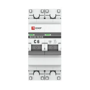 Авт. выкл. 2P 6А (C) 4,5kA ВА 47-63 EKF - Фото 4