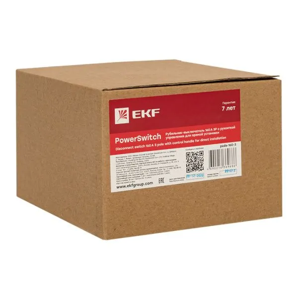 Рубильник-выключатель 160A 3P c рукояткой управления для прямой установки PowerSwitch EKF - Фото 4