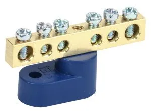 Шина N "ноль" на одном угловом изоляторе ШНИ-6х9-6-У1-С IEK YNN10-69-6C1-K07