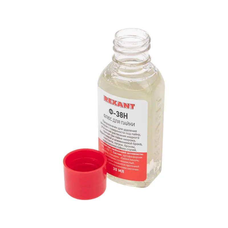 Флюс для пайки, Ф-38Н, 30мл, флакон REXANT - Фото 3