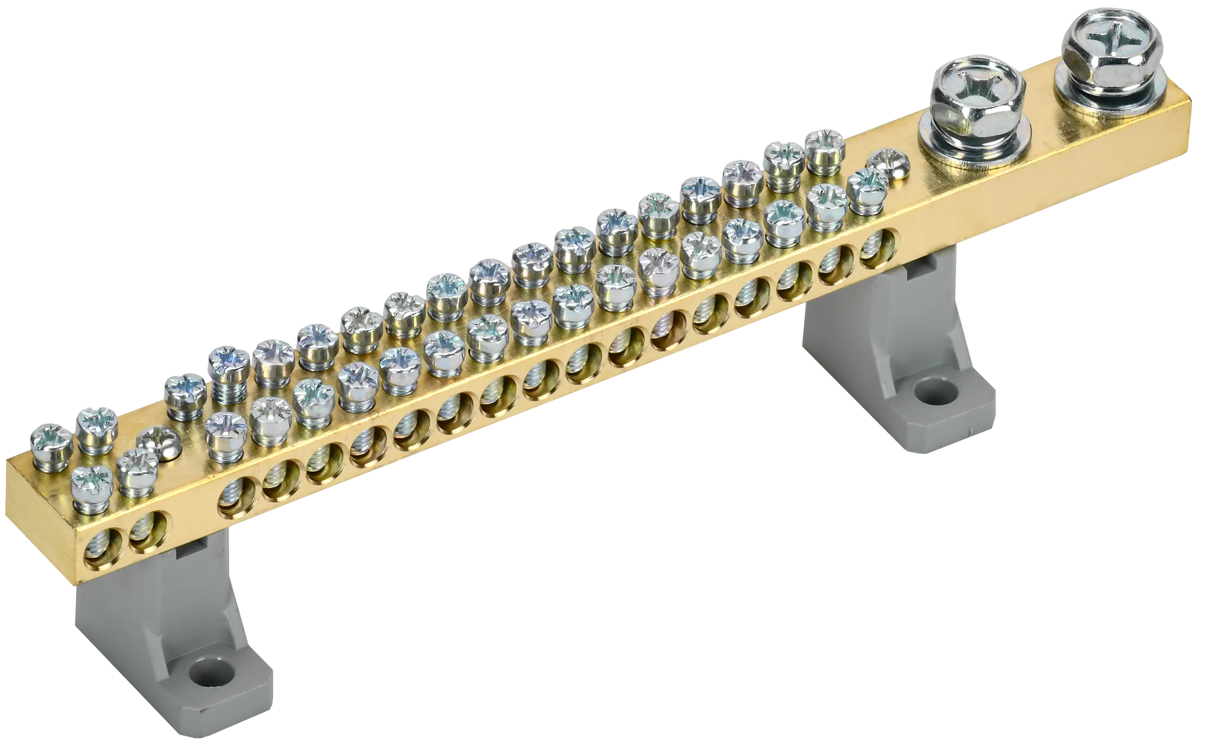 Шина N "ноль" на двух угловых изоляторах 200А ШНИ-10х18-36-L2-С IEK