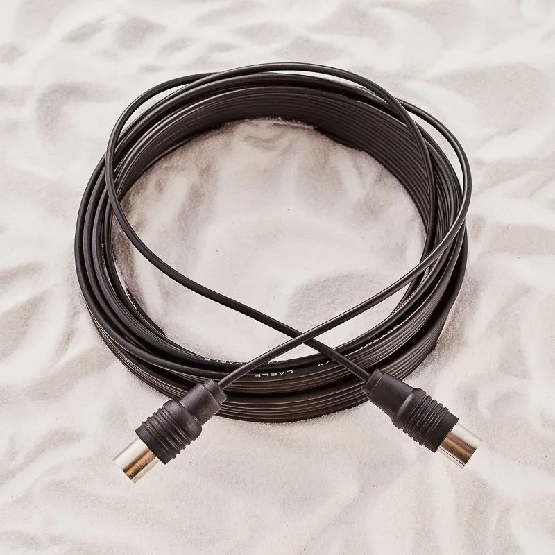 ВЧ-кабель, ТВ-гнездо - ТВ-штекер, 10м, черный REXANT - Фото 2