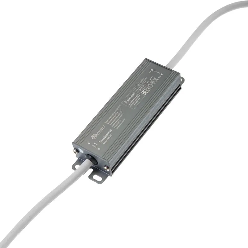 Блок питания (трансформатор) для уличных гирлянд 24В, 60Вт, алюминиевый корпус, IP65 NEON-NIGHT - Фото 2