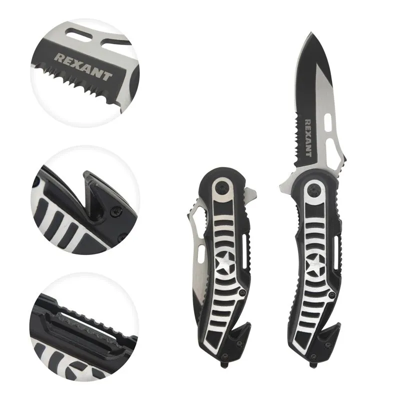 Нож складной полуавтоматический REXANT Autosafer - Фото 3