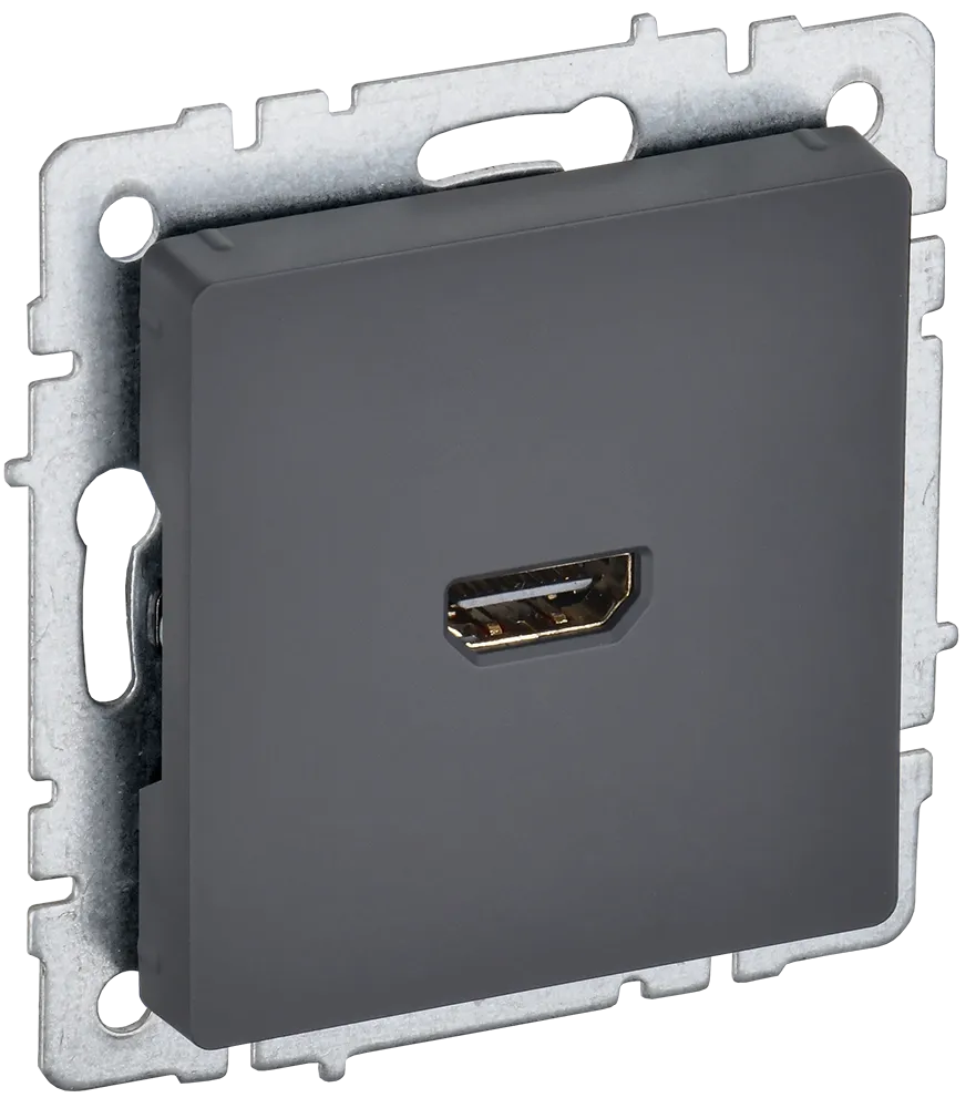 BRITE Розетка HDMI РHDMI-0-БрГ графит IEK BR-H10-K53