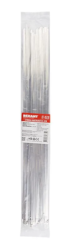 Стяжка кабельная стальная (304) 520x4,6мм (50 шт/уп) REXANT - Фото 3