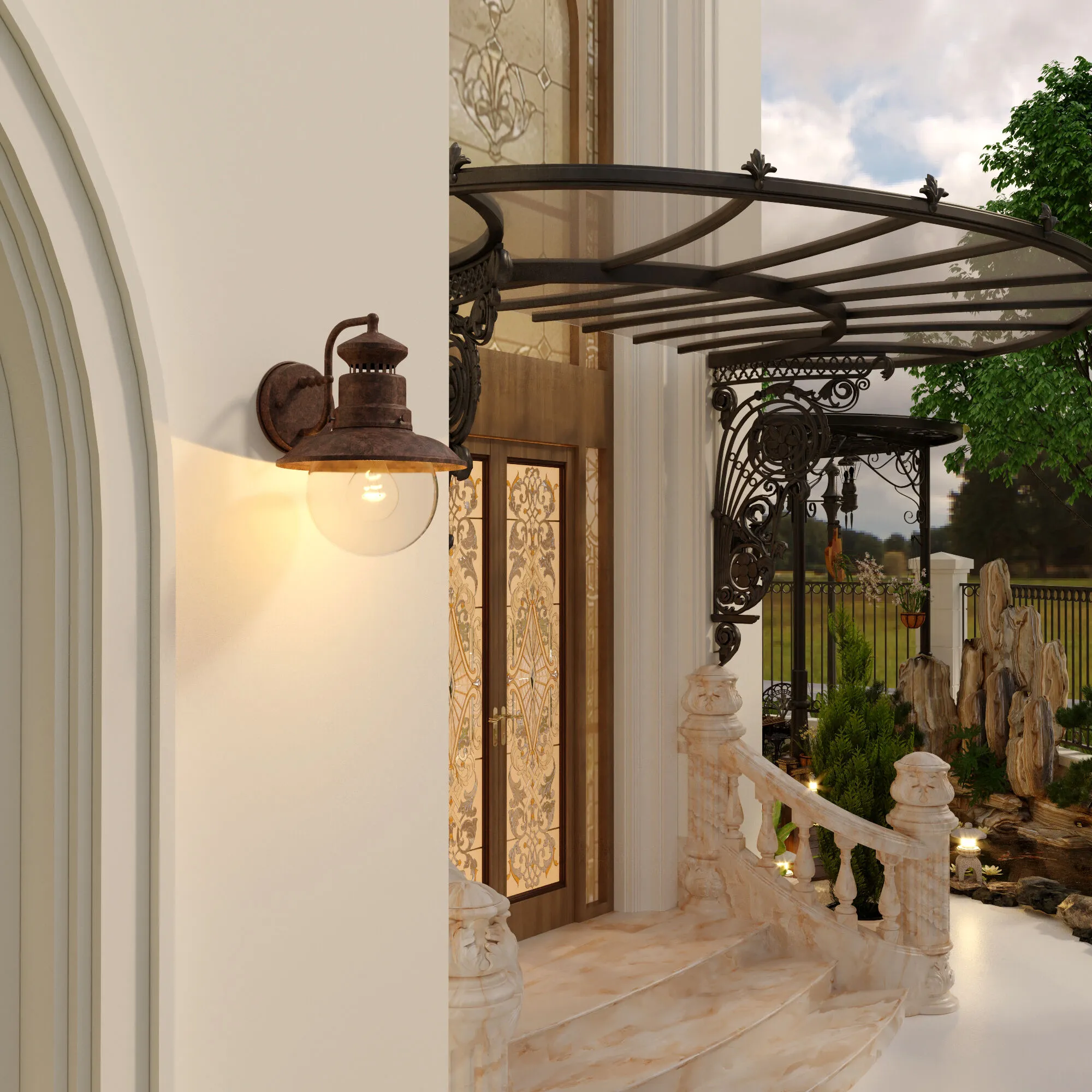 Светильник уличный настенный Talli D GL брауни GL 3002D Elektrostandard - Фото 3