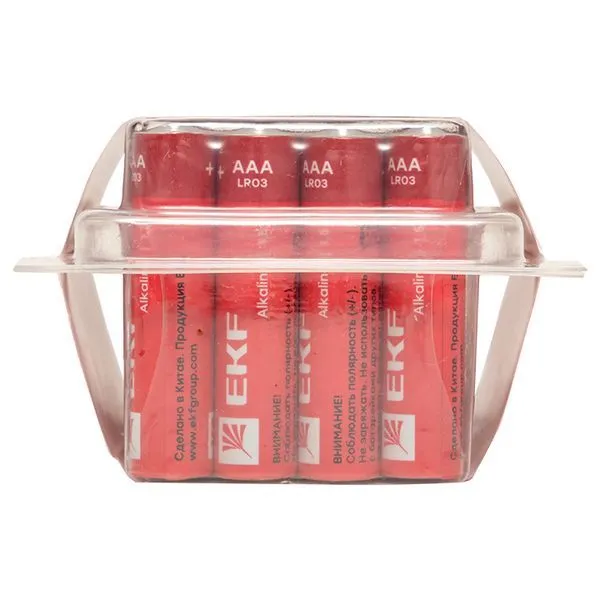 Алкалиновая батарейка ААА(LR03) пластиковый бокс 24шт. EKF - Фото 3