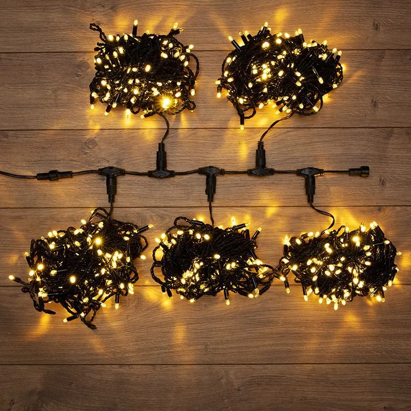 Гирлянда LED ClipLight 24V, 5 нитей по 20 метров, цвет диодов ТЕПЛЫЙ БЕЛЫЙ, Flashing (белый) 323-606