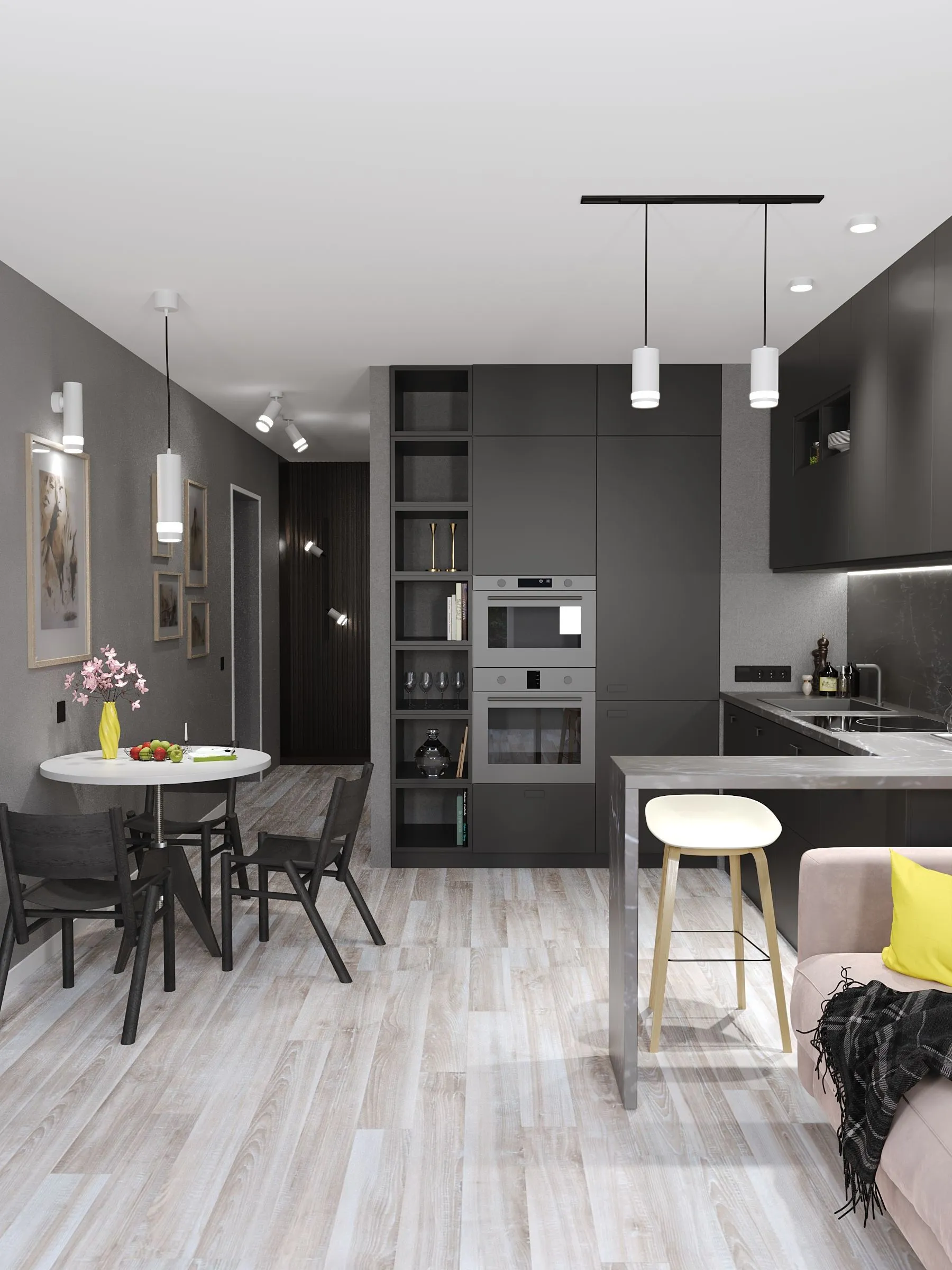 LIGHTING Светильник 4007 подвесной под лампу GU10 белый IEK - Фото 4