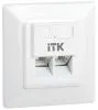 ITK Внутренняя информационная розетка RJ45 кат.6 FTP 2 порта CS2-1C06F-2-1