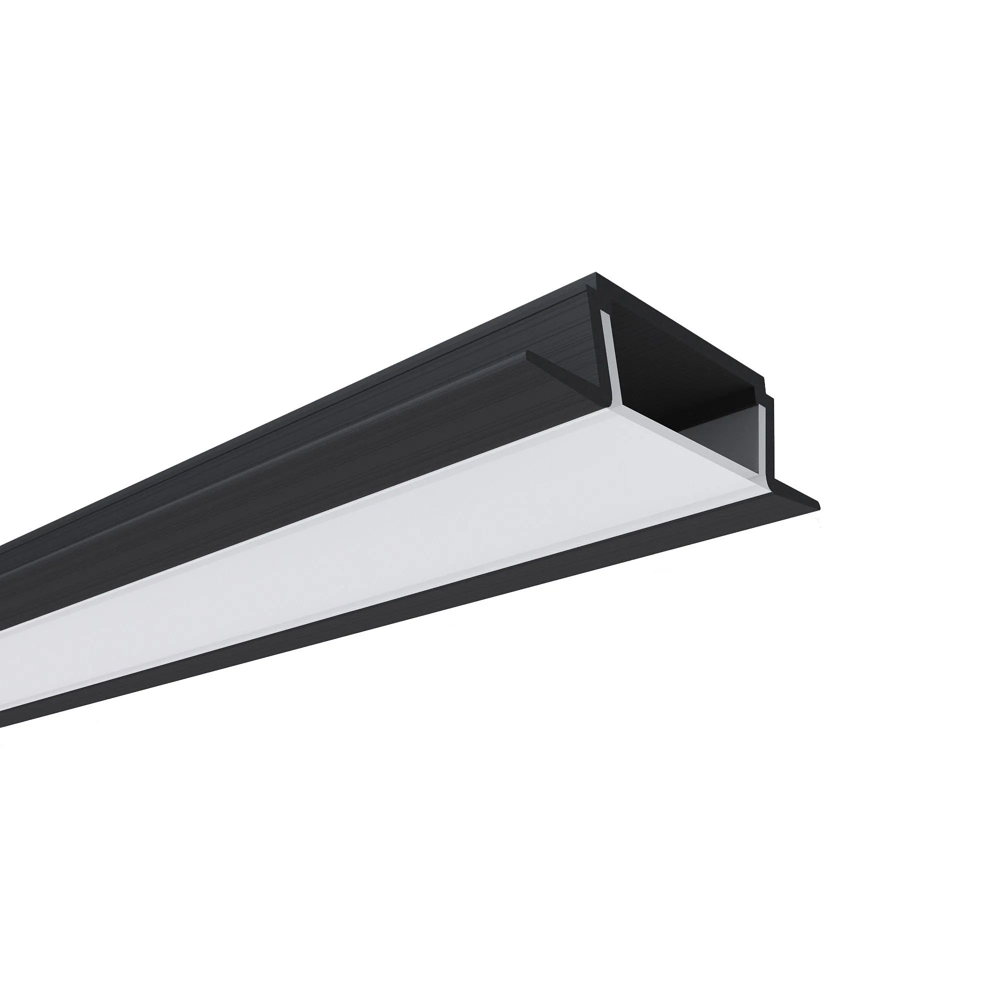 Профиль алюминиевый для светодиодной ленты, анод., встраиваемый, черный, 22х6мм, 2м, шир. ленты до 1 08-02-ЧБ