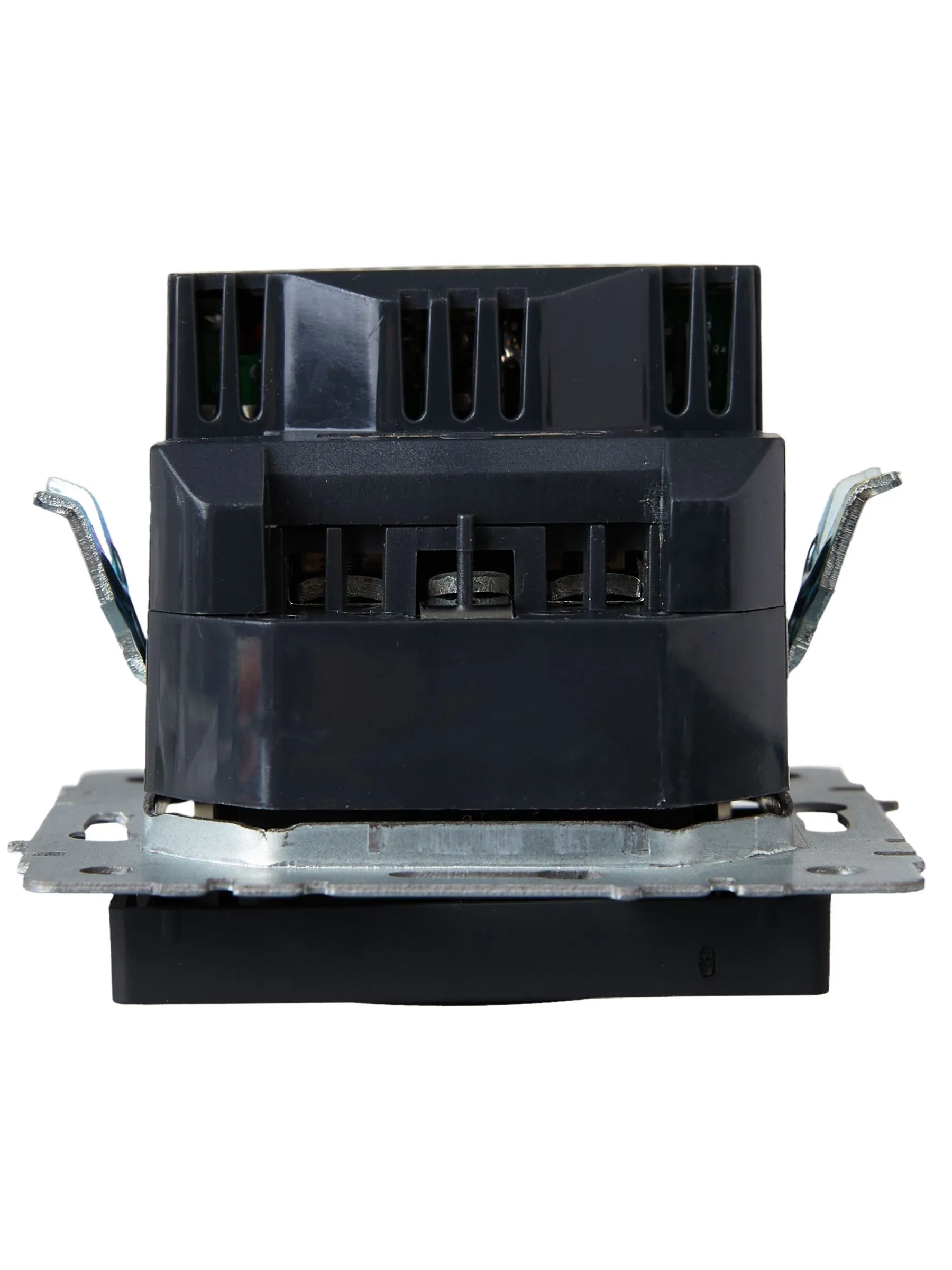 BRITE Розетка 1-местная с заземлением с защитными шторками 16А с USB A+C 18Вт РЮш11-1-БрЧ черный IEK - Фото 2