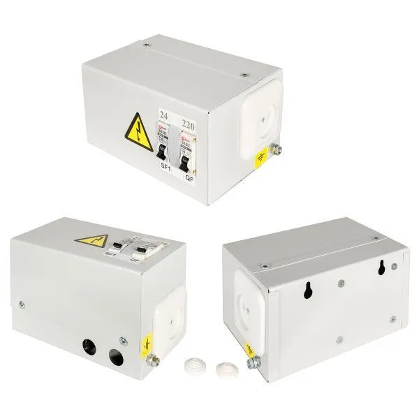 Ящик с понижающим трансформатором ЯТП 0.25 220/12В (3 авт. выкл.) IP31 DEKRON