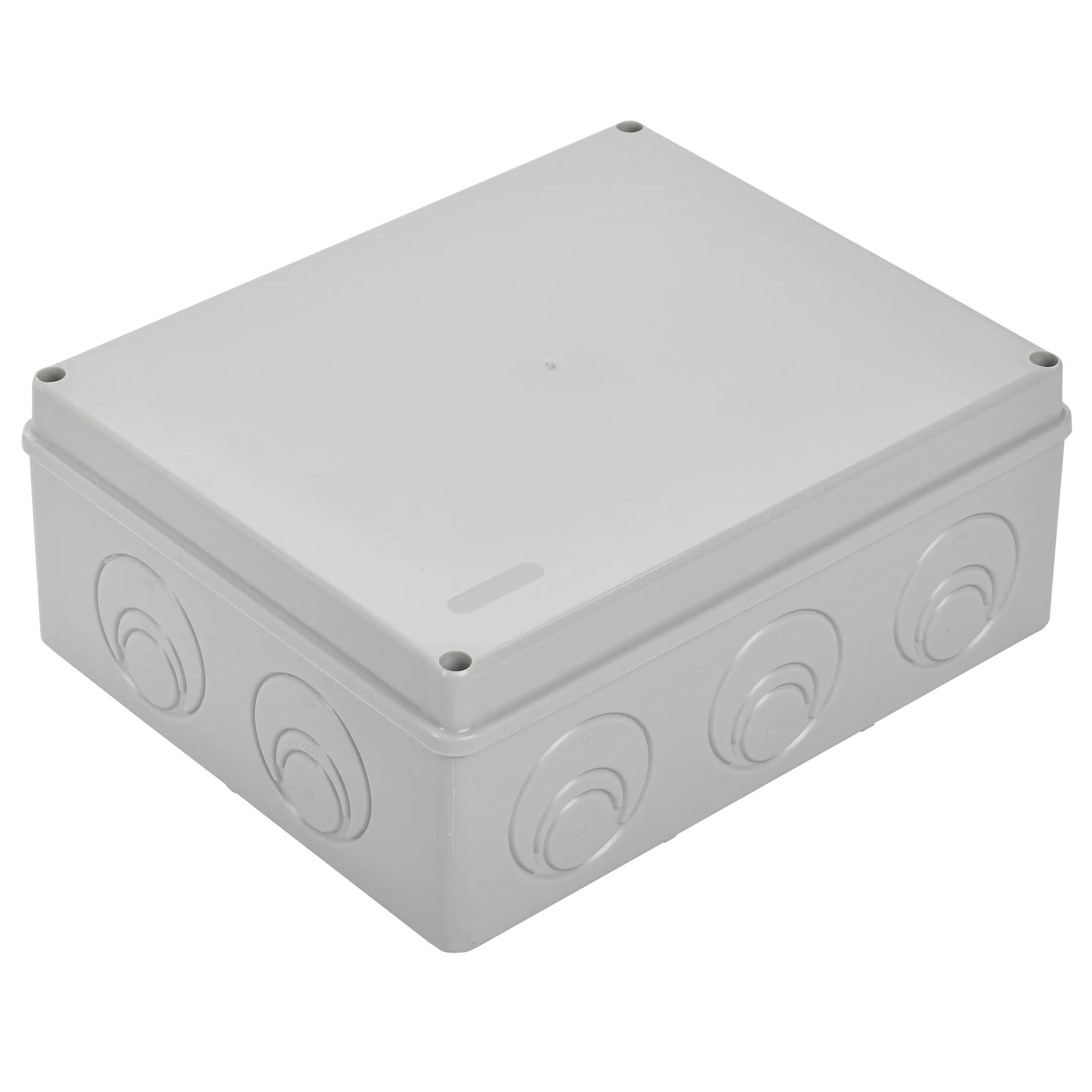 Коробка распаячная КМ41271 для открытой проводки безгалогенная (HF) 240х195х90мм IP44 5 вводов серая IEK - Фото 2