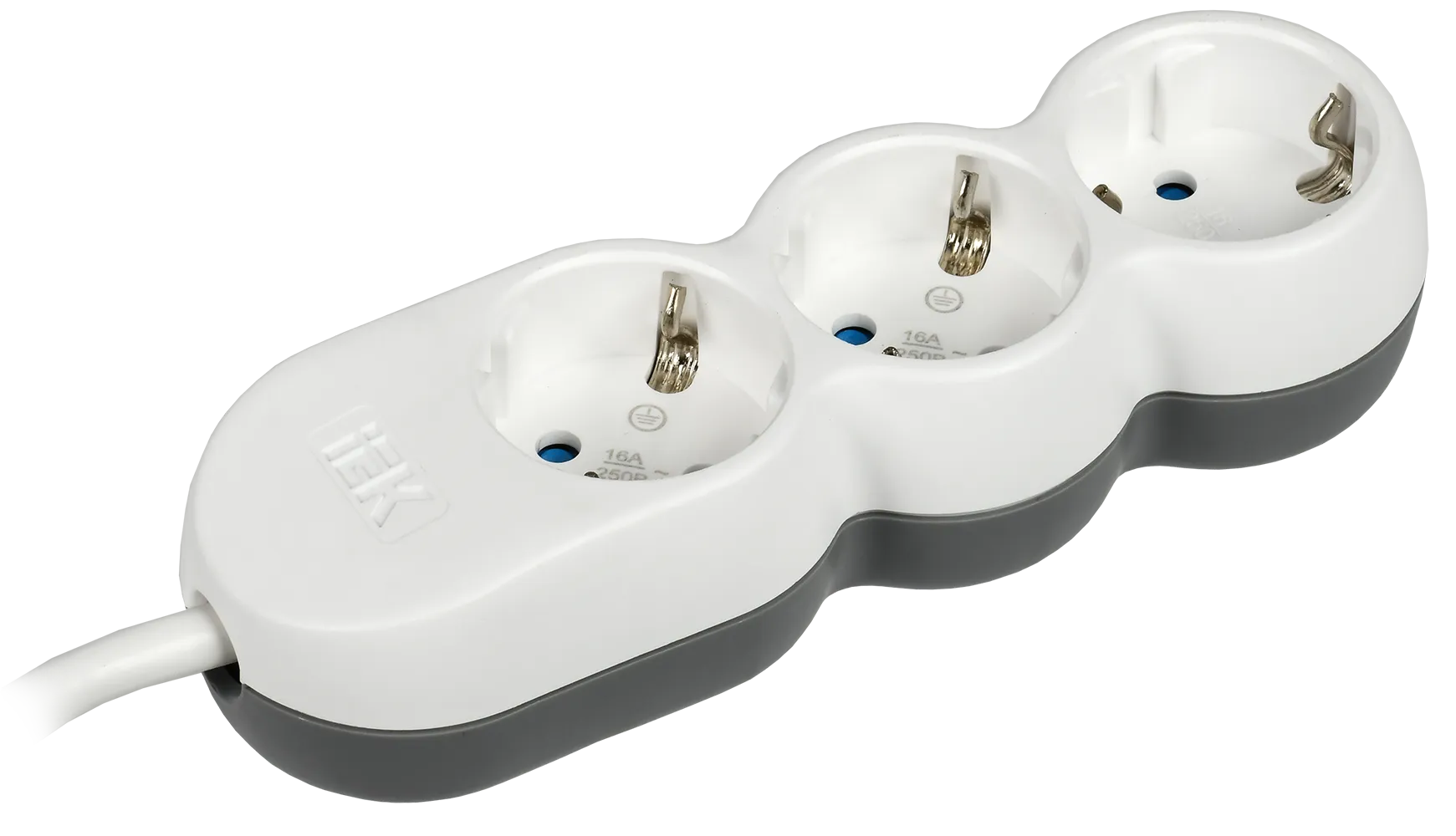 Удлинитель У03 3 места с заземлением 5м 3х1,5мм2 16А/250В UNO IEK WYP53-16-03-05-Z