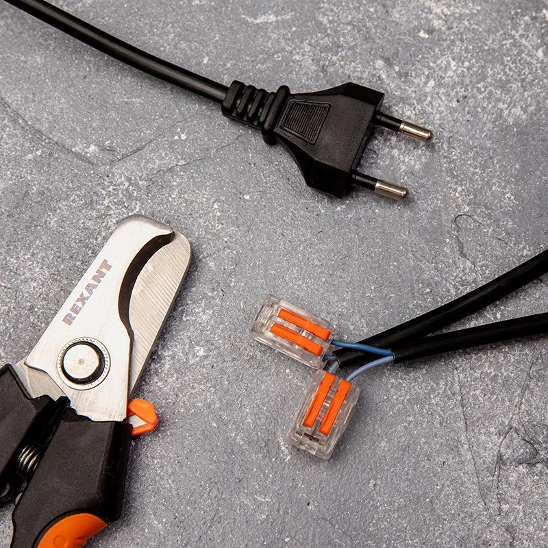 Универсальная клемма СМК 222-412, 2-проводная прозрачная 0,08-2,5/4 мм² (50 шт./уп.) REXANT - Фото 2