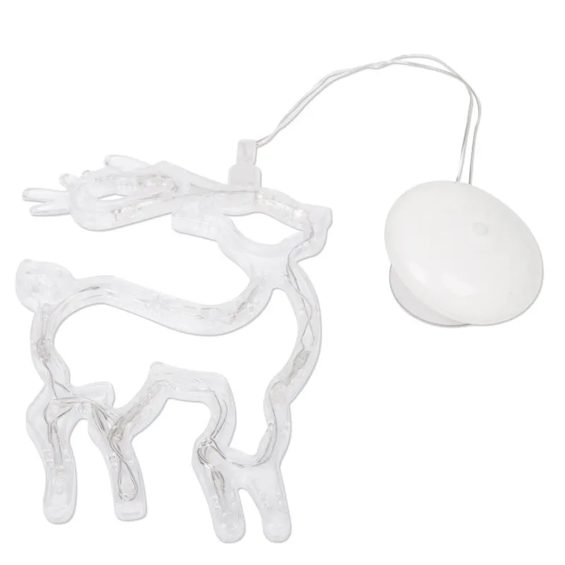 Фигура светодиодная Олененок на присоске с подвесом, цвет белый - Фото 4
