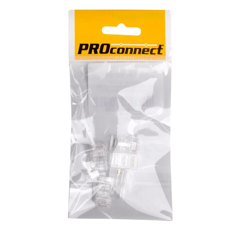 Разъем RJ-45(8P8C) под витую пару, UTP, CAT 5e, пакет, 5шт. PROconnect 05-1021-6-9