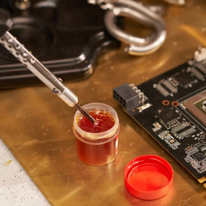 Канифоль сосновая, флюс НЕЙТРАЛЬНЫЙ, марка А, 20г, блистер REXANT - Фото 5