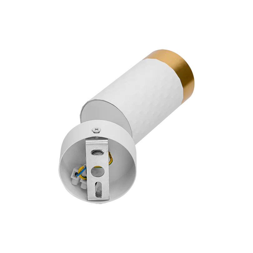 Накладной светильник WOLTA WSL-GU10/S10WG IP20 под лампу GU10 Белый/золото CELLA D60x170 1/50 - Фото 6