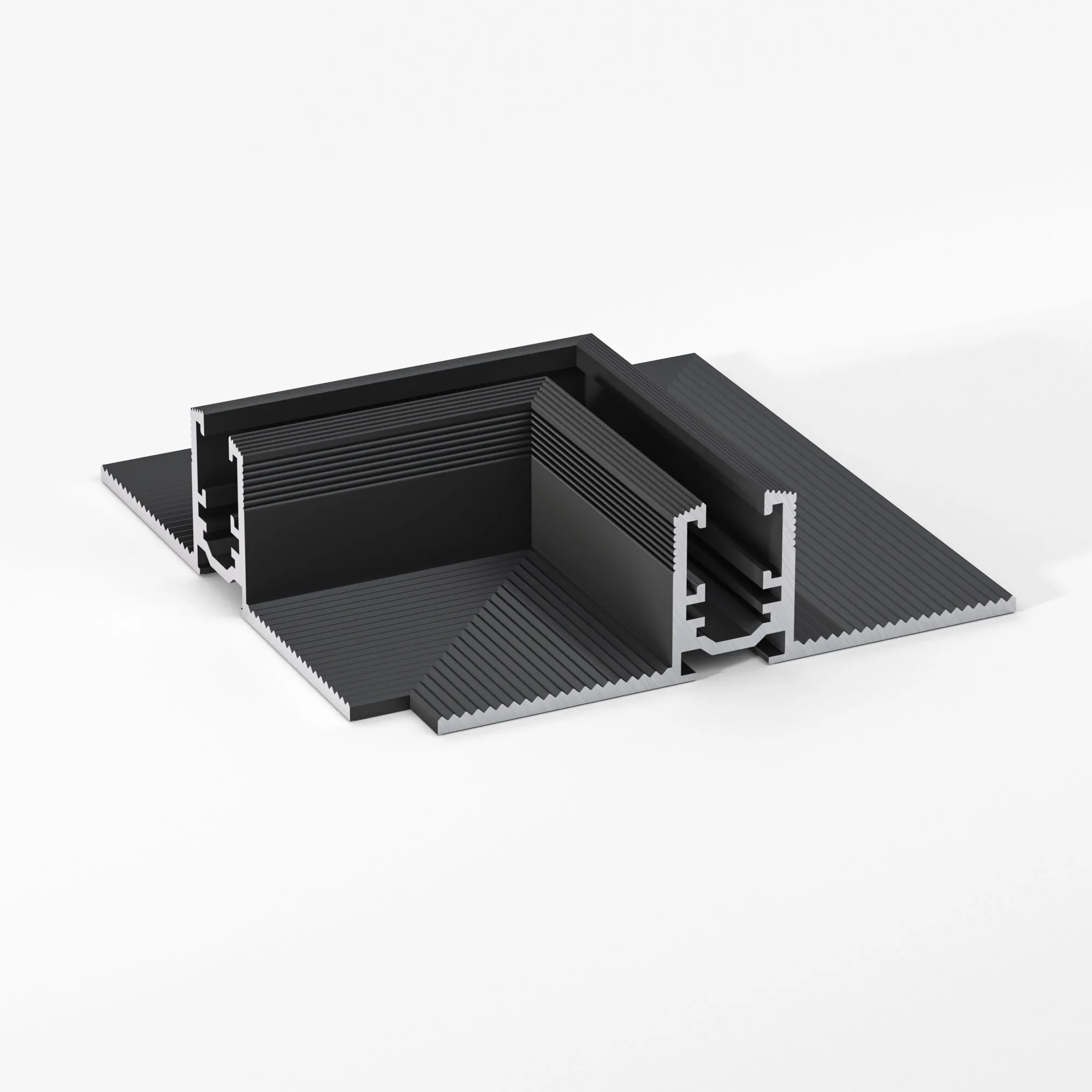 Mini Magnetic Коннектор угловой для встраиваемого шинопровода (черный) - Фото 6