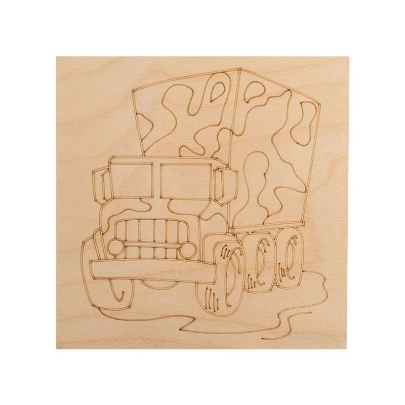 Доски для выжигания «Для мальчиков», 150х150мм, набор 5 шт. (тигр, самолет, машина, парусник, космос) пакет REXANT - Фото 4