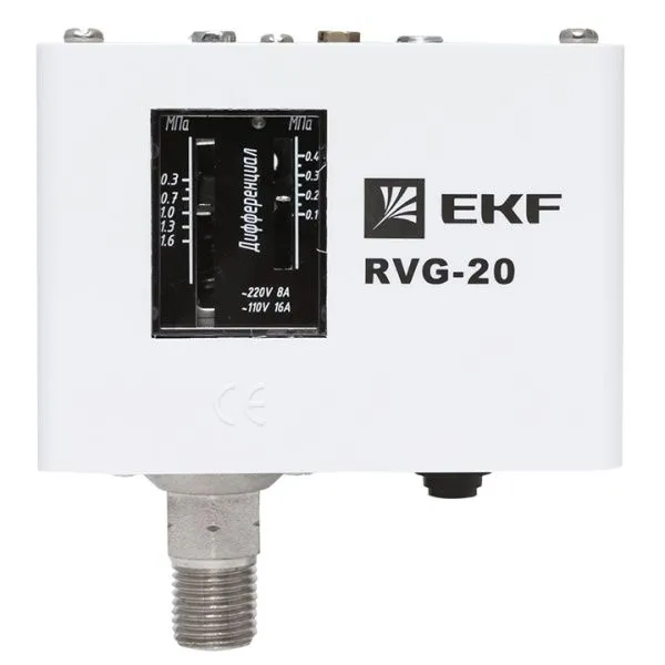 Реле избыточного давления EKF RVG-20-1,6 (1,6 МПа) - Фото 9