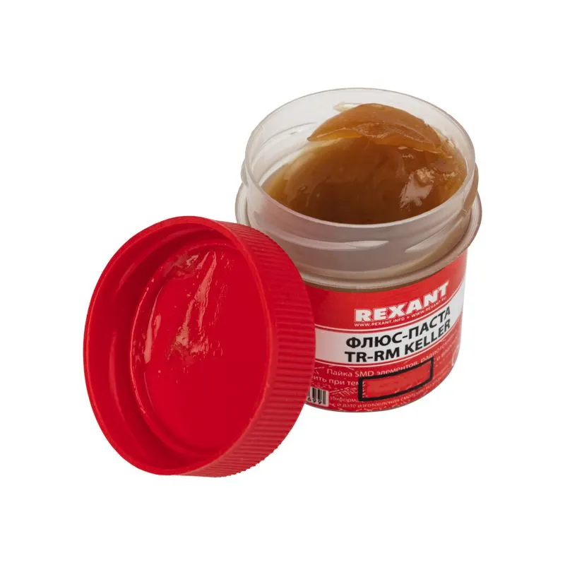 Флюс для пайки, паста TR-RM KELLER, 20мл, банка REXANT - Фото 3