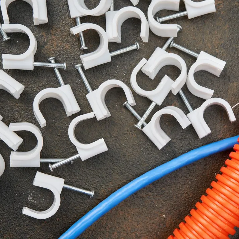 Крепеж кабеля круглый 14мм, белый (50 шт/уп) REXANT - Фото 4