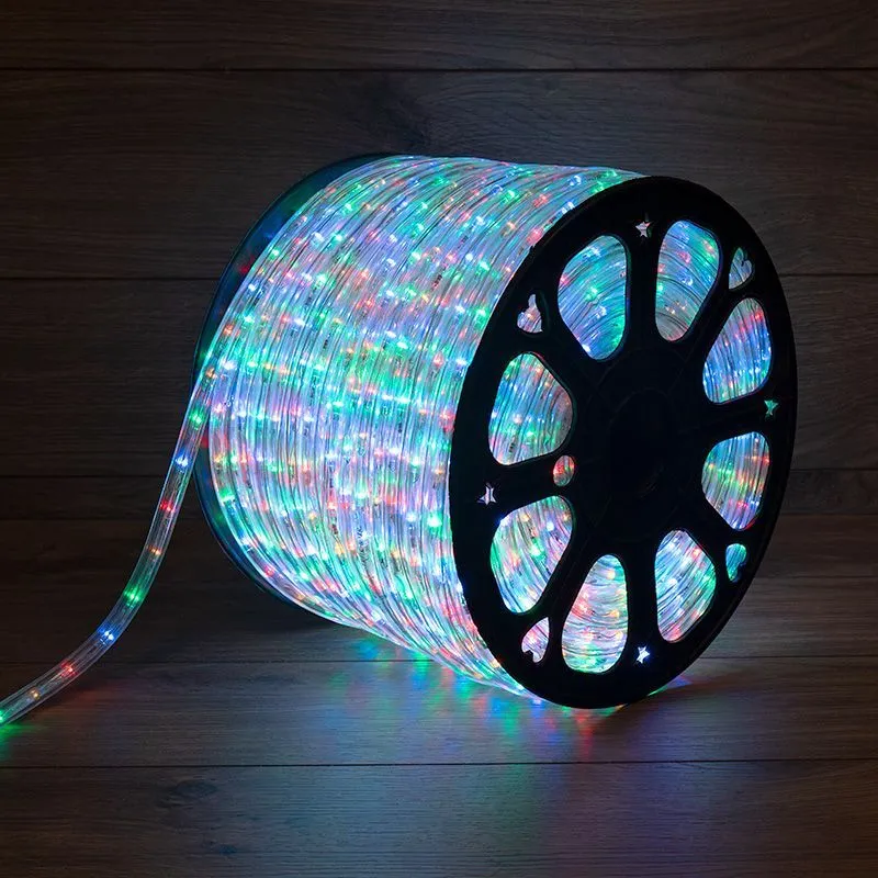 Дюралайт LED трехжильный 230В 13мм 36 LED/м МУЛЬТИ (RYGB) свечение с динамикой модуль 1м бухта 100м NEON-NIGHT 121-329