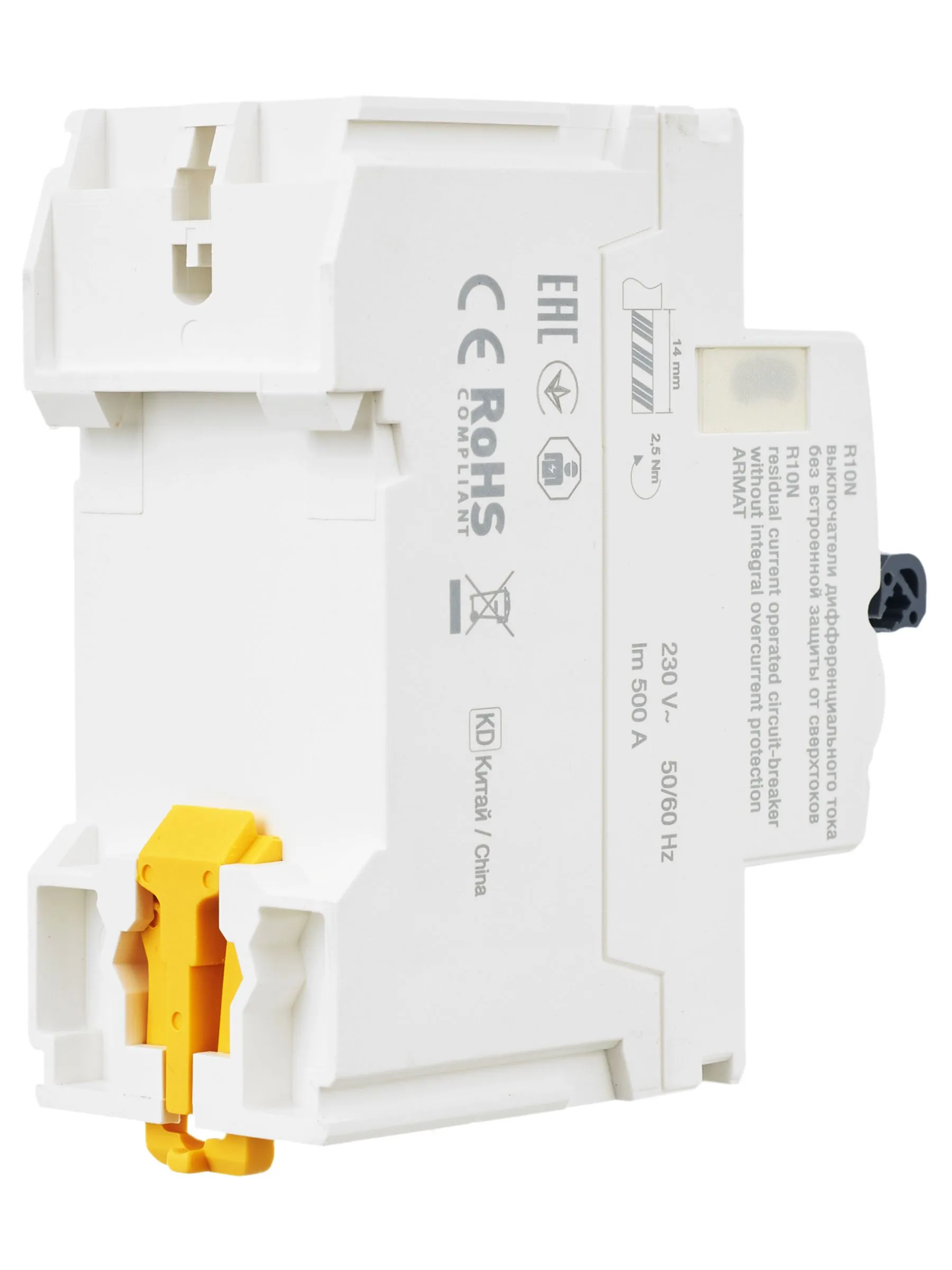 ARMAT Выключатель дифференциального тока R10N 2P 40А 30мА тип AC IEK - Фото 4