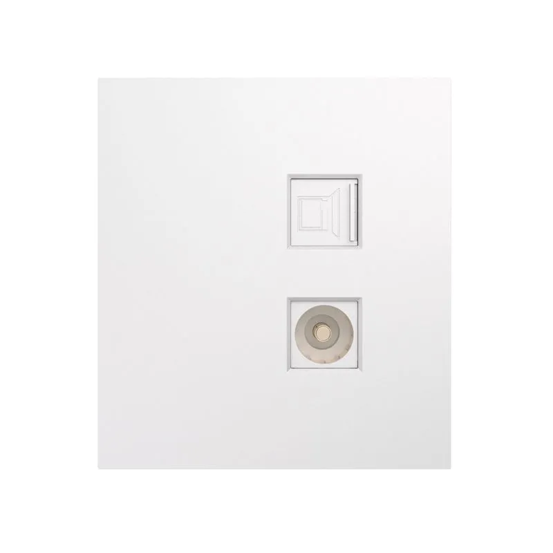 Розетка STRONG компьютерная RJ45 кат6 + TV с/у жемчуг KRANZ