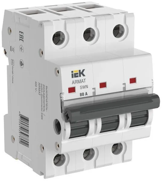 ARMAT Выключатель-разъединитель SWN 3P 80А IEK AR-SWN-3-080