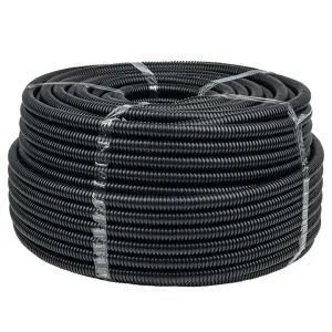 Труба гофр. негорючая безгалог. FRHF с протяжкой d20 мм (100 м) черн. EKF-Plast FRHF-20