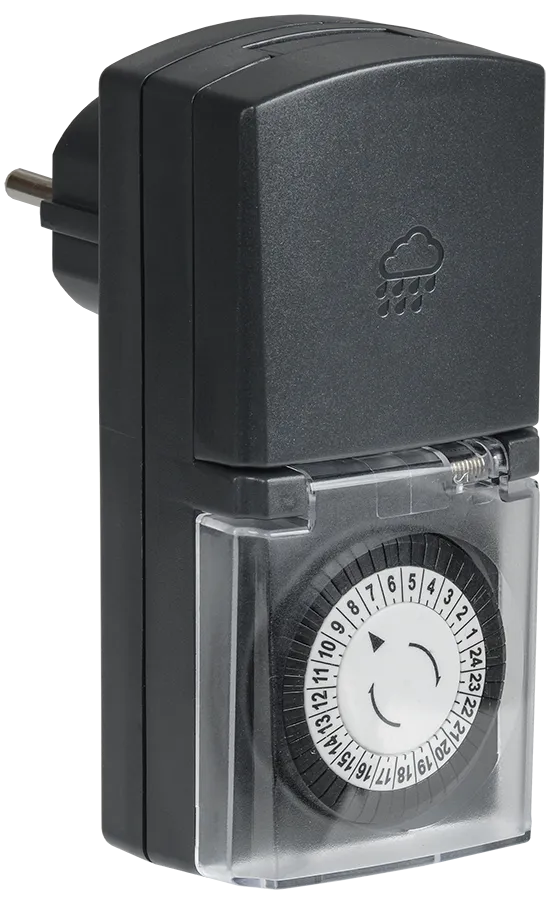 РТМ-4 Розетка-таймер механический 30мин 24ч 48on/off 16А IP44 черная IEK