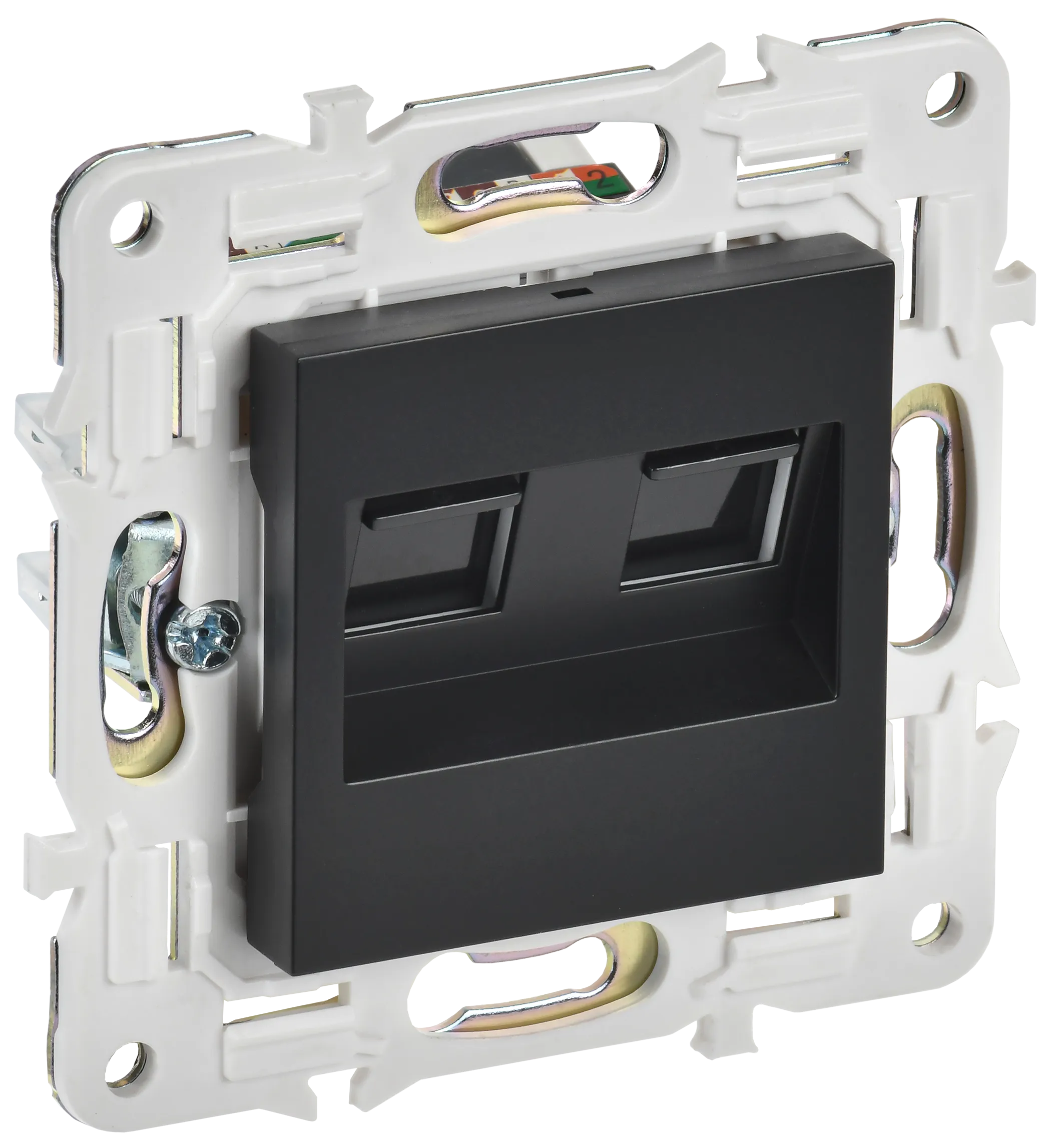 SKANDY Розетка компьютерная двойная RJ45 кат.5E SK-K03Bl черный IEK SK-K20-1-K02