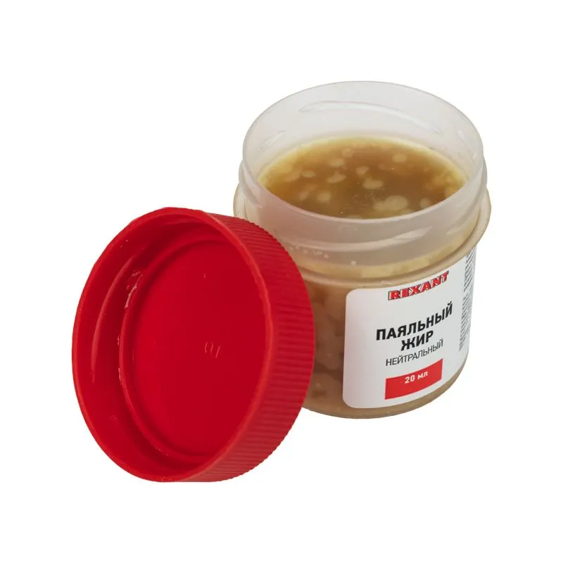 Флюс для пайки, паяльный жир НЕЙТРАЛЬНЫЙ, 20мл, банка REXANT - Фото 3