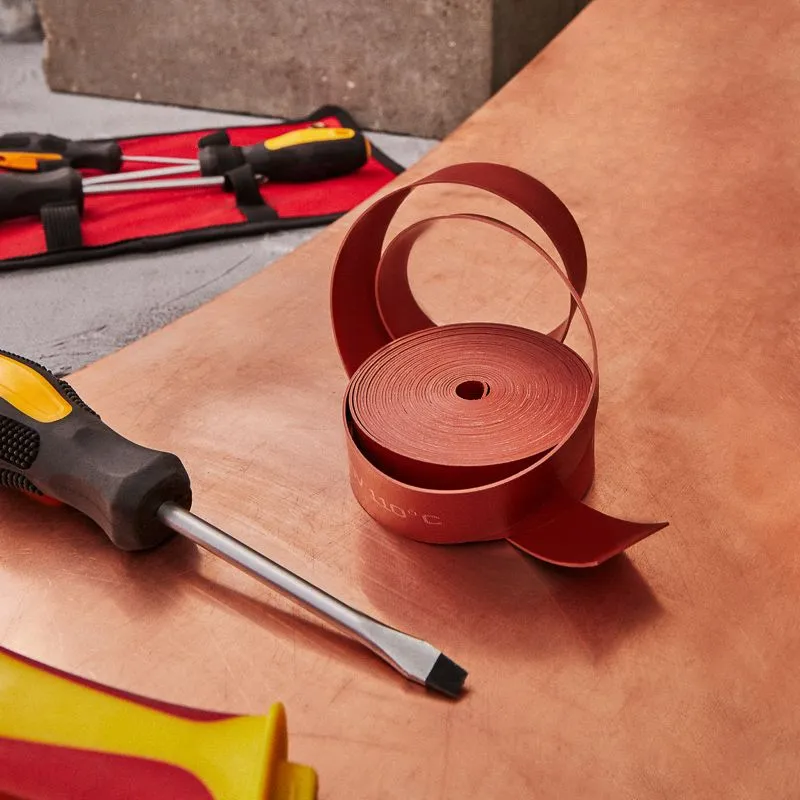 Термоусаживаемая лента с клеевым слоем 25х0,8 мм, красная, ролик 5м, ТЛ-0,8 REXANT - Фото 2