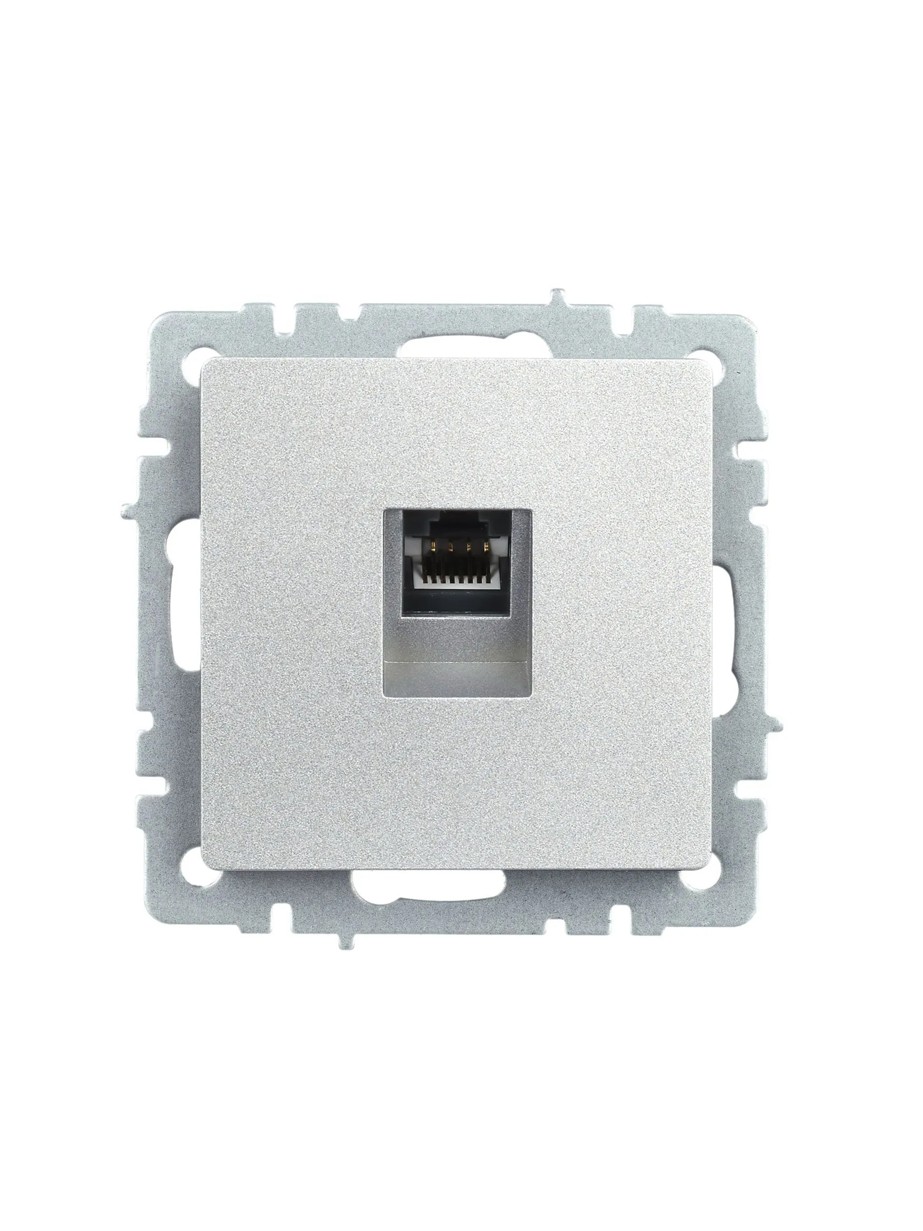 BRITE Розетка компьютерная RJ45 кат.5E РК10-БрА алюминий IEK - Фото 2