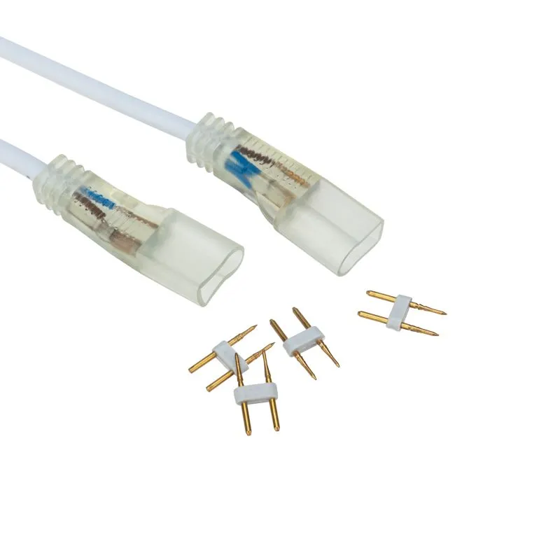 Коннектор для одностороннего гибкого неона 8х16 мм, провод каучук, длина 20 см NEON-NIGHT - Фото 3