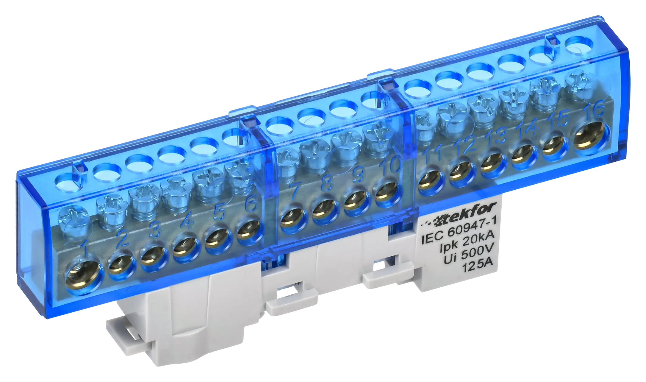 TEKFOR Шина N "ноль" неизолированная на универсальном держателе 8х12-18-С IEK